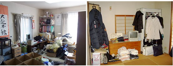 画像:散らかった部屋