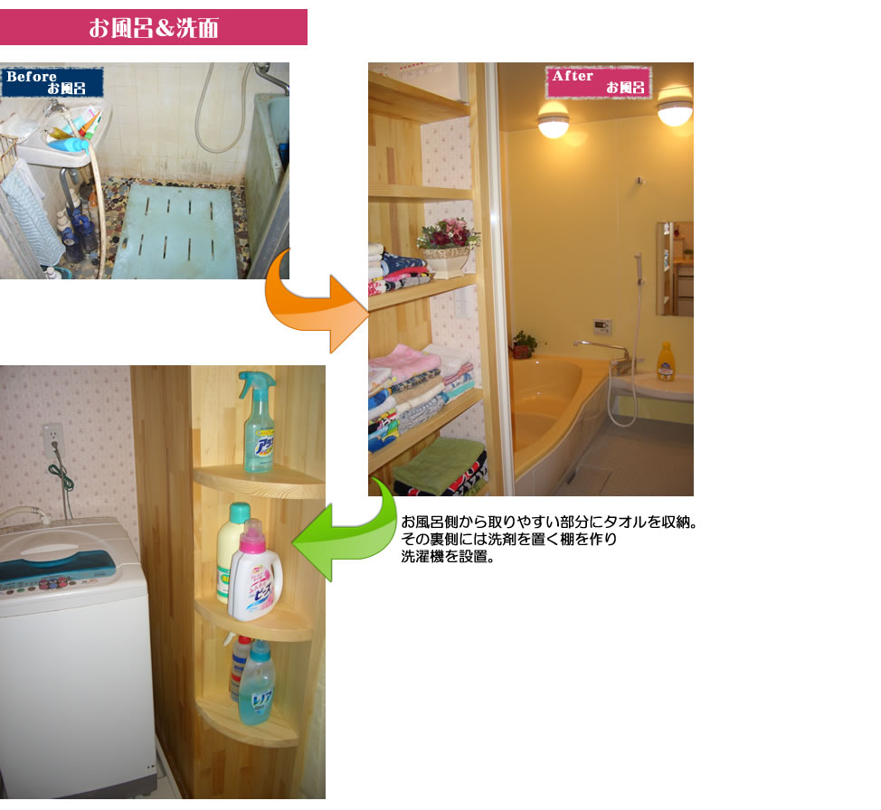 北九州市　リフォームAfter　お風呂＆洗面