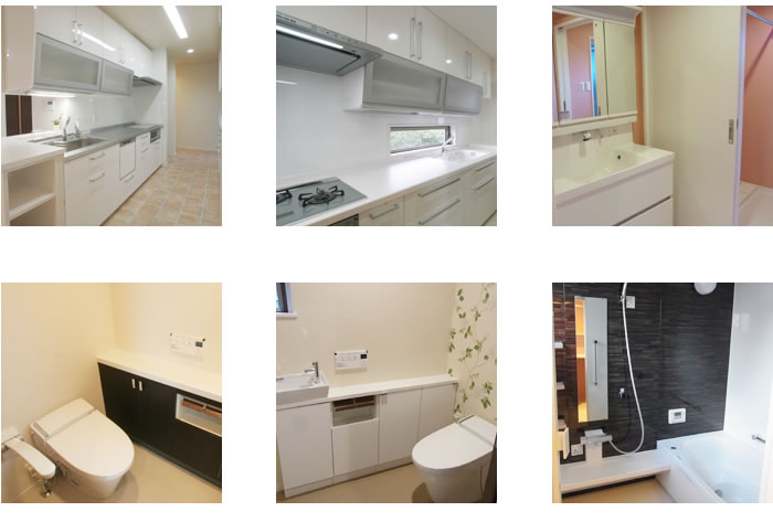 画像：住宅設備機器,システムキッチン，システムバス，洗面